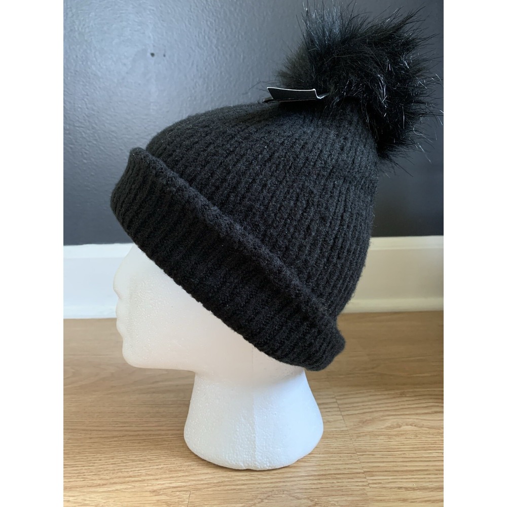 Women's Black Pom Winter Hat Melrose And Market